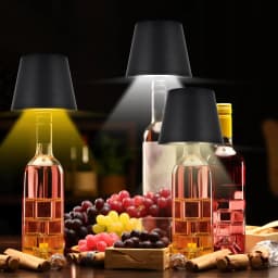 Wireless Table Lamp LED Wine Bottle Base Rechargeable Vases Light Touch Switch Bar Dining Lamp