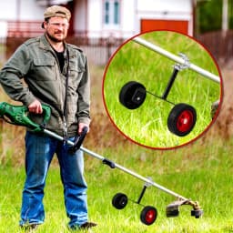 Adjustable Lawn Mower Support Wheels Auxiliary Wheels 26/28mm Walk Behind String Trimmer for Weed Trimmer Grass Cutter Gas