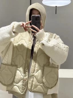Korean Style Women's Cotton Jacket Heavy Work Loose Fit Patchwork Winter Coat Atmosphere Vintage Personality Long Sleeve Zipper