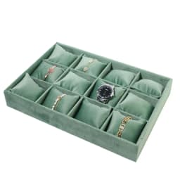 12 Grid Bracelet Watch Premium Pillow Plate 35*24cm Velvet Earnail Pendant Jewelry Display Tray