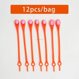 12-Pack Laceless Silicone Elastic Laces Rubber Laces Adult Kids Lazy Lace Free Laces One Size Versatile Fits Most Shoes