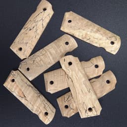 1pair Gun 1911 Grips Spalted Maple Wood Handle Grips Patch Custom Grips CNC Gun Handle Grips