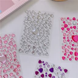 3D Gem Stickers Shiny Diamond Sticker Acrylic Crystal Sticker DIY Three-dimensional Decoration Rhinestone for Kids Girls