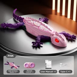 2.4G RC Car Wall Climbing Gecko Electric Simulation Lizard Light Chameleon RC Wall Climbing Car Children Birthday Gift