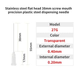 14G-30G 38mm Dispensing Needle Syringe Needle 1.5 Inch Dispensing Needle Used to Fill Liquids, Glue and Syringes