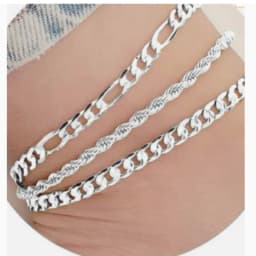 3pcs/set Flat Snake Chain Fried Dough Twists Chain Anklet Set Women's Beach Vacation Fashion Foot Jewelry