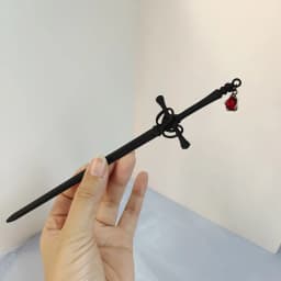 2022 New Punk Ruby Pendant Sword Hairpin Chinese Simple Hair Sticks for retro Women girl Hairstyle Hair Dish Accessories Trendy