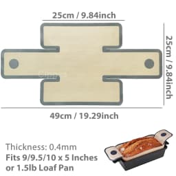 Reusable Silicone Bread Loaf Pan Liners, Nonstick Long Handles Bread Pan Baking Mats, for 9x5inch Bread Pans, Heat Resistant