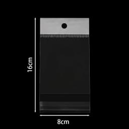 100pcs/lot Self-adhesive OPP Packaging Bags Transparent Small Jewelry Gift Packing Self Adhesive Candy Packaging Hanging Bag