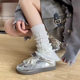 Y2k Boot Cuffs Cover Knitted Knee Sleeves for Women Winter Warm Foot Cover Long Socks Leg Warmers Solid Lolita Crochet Heap Sock