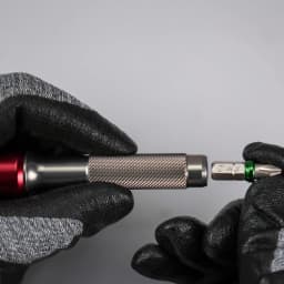Rafford Screwdriver Bit Driver Pocket EDC 90° Pivot Retractable Lever for Extra Torque Interchangeable 1/4" Hex Bit Repair Tool