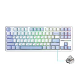 AULA F87 Pro Mechanical Keyboard 2.4g/Usb/Bluetooth Tri Mode Wireless 87 Key Rgb Pbt Gasket 5 Layer Silencing Full Key No Impact
