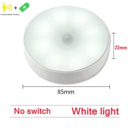 USB Night Light Motion Sensor Light LED Lamp With Switch Rechargeable Inductor Lights For Kitchen Stairs Hallway Closet Bedroom