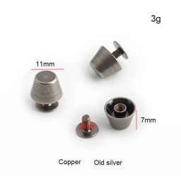 10-50pcs11-15mm Metal Bucket Shape Screw Back Rivet Studs Nail Stud for Garment Leather Craft Belt Wallet Decoration Accessories