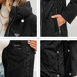 GASMAN New Women Jacket Spring 2023 High-Quality Mid-Length Women Coat Stitching Hooded Design Windproof Casual parkas 8226
