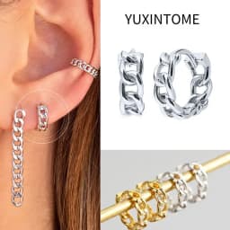 Pave Micro Crystal North Star Hoop Earrings Punk 925 Sterling Silver Ear Needle Twist Gold Earrings For Women Minimalist Jewelry