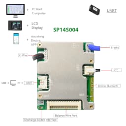JBD Built-in BT Smart BMS Li-ion LiFePo4 24V 36V 48V 7S 8S 9S 10S 11S 12S 13S 14S 40A 50A BMS UART With Balance Function