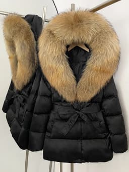 OFTBUY Winter 90% Duck Down Jacket Women Luxury Large Natural Silver Fox Fur Hooded Thick Warm Female Parkas Waterproof