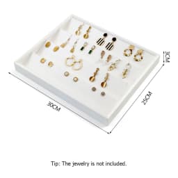 PU Leather Jewelry Display Tray for Drawer Counter Top Pendant Earrings Necklace Ring Organizer Bracelet Holder Storage Showcase