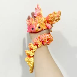3D Print Toy Salamander Dragon Desktop Ornament 3D Print Animals Home Office Crafts Print Character Christmas Gift Action Figure
