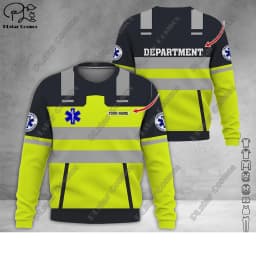 Custom Name EMS Emergency Medical Service Uniform 3D Printing Hoodie Street Women Men Pullover/Sweatshirt/Zip Hoodie A9