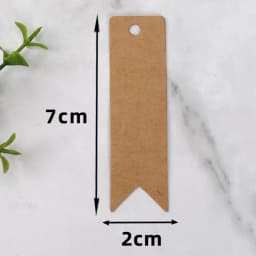 50-100pcs 7x2cm White Kraft Paper Tags Blank Handmade Gift Hang Tag Labels Jewelry Box Card Bags Packing Decoration DIY Craft