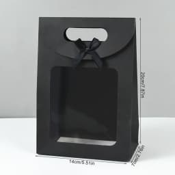 10/20pcs Kraft Paper Gift Box with Clear Window Wedding Favors Birthday Party Candy Snack Biscuit Packaging Bag Christmas Gift