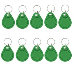 10pcs 125KHz T5577 Keyfobs Rewritable Duplicate Tag 5200 Proximity Copy Access Card ID Token Ring RFID Cloner Keychain
