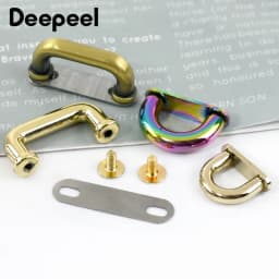 5/10Pcs Deepeel Metal Arch Bridge Bag Side Clip Buckle D Ring Screw Hook Handbag Strap Handle Connect Clasp Bags Accessories