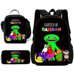 Garten of BanBan Child School Backpack with Lunch Bags ,Pencil Bags ,School Bags for Boys Girls Best Gift