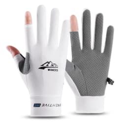 Summer Ice Silk Men Gloves Thin Light Sports Driving Fingerless Outdoors Fishing Women Cycling Run Non-Slip Touchscreen Gloves