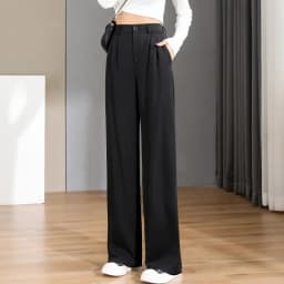 Women'S Loose Spring Summer 2026 New High Waist Wide Legs Slim Casual Trousers Korean Fashion Trend Female Suit Straight Pants