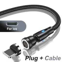 AUFU 5A Magnetic Cable 540 Rotate Fast Charging Magnetic USB Type C Cable For iPhone 14 Samsung Xiaomi Realme Mobile Phone Cable