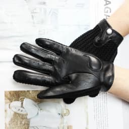 Goatskin Touch Screen Leather Gloves Women's Motorcycle Riding Unlined Four Seasons Thin Car Driving Full Finger Driver