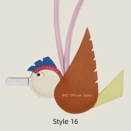 Crocodile & Lizard Skin Bird Charm Handmade Luxury Bag Charm Pendant For Birkin & Kelly Bag Unique Designer Handbag Accessory