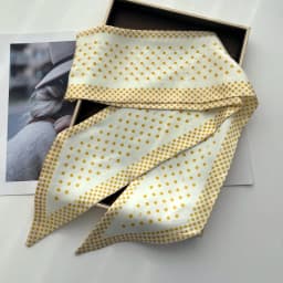 Scarf Women Dot Print Long Silk Feeling Bag Tie Neck Skinny Scarves Female Foulard Hairband Print Lady Neckerchief Ribbon