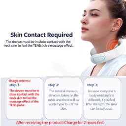 Electric Back Neck Nuscle Massager TENS Pulse Shoulder Neck Vibration Massage Devices Heating Relieve Pain Muscle Care