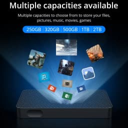 External Hard Drive 2.5 Portable Hard Drive HDD 250GB 320GB 500GB 1TB USB3.0 for Desktop PC Laptops Gaming Consoles TV PS5 Xbox
