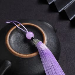 10Pcs Tassels Silky Handmade Soft Tassels Jade Bead Tassels DIY Craft Jewelry Car Key Chain Decor Pendants Smooth Fringe Trim