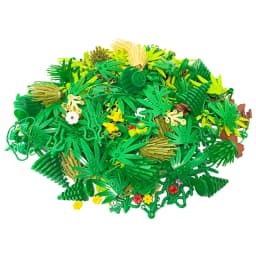 100g Plants Building Blocks DIY Toys Leaves Grasses Pine Trees Bamboo Flowers Multi-scene Construction Practical Accessories