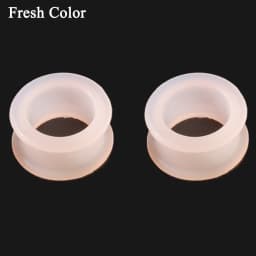 2PCS Flexible Silicone Skin Ear Tunnels Plugs Hollow Flesh Color Gauges Piercing Expander Earring Body Jewelry Earlets 3-20mm