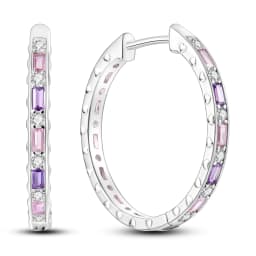 Orstarry S925 Sterling Silver Colorful Wavy Earrings Versatile Hoop Earrings For Women Jewelry Original Party Gifts