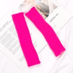 Winter Women's Knitted Fingerless Arm Sleeves Gothic Style Striped Arm Warmers Girls Harajuku Y2K Fashion Wrist Gloves