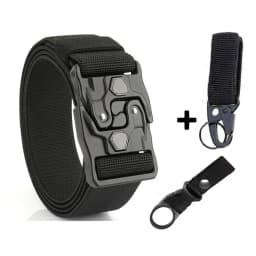 New Original Quick Release Men Belts 125cm Elastic Tactical Belt Metal Buckle Outdoor Breathable Stretch Waist Belt For Drilled