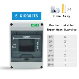 HT-5/8/12/15/18/24 Plastic Distribution Box Waterproof MCB Box Panel Installation Distribution Box Waterproof Junction Box