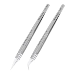Mechanic S-grade Ceramic Tweezers Non-magnetic Precision Insulation Straight/Curved Tip for Phone Electronic Flying Wires Repair