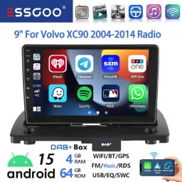 ESSGOO 9" Android 15 For Volvo XC90 2004-14 Wireless Carplay Android Auto Car Stereo Radio GPS NAVI WIFI SWC RDS USB FM BT Wifi