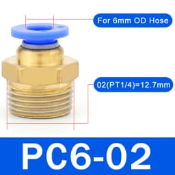 20/50PCS Pneumatic Air Connector Fitting PC 4mm 6mm 8mm 10mm 12mm Thread 1/8" 1/4" 3/8" 1/2" Hose Fittings Pipe Quick Connectors