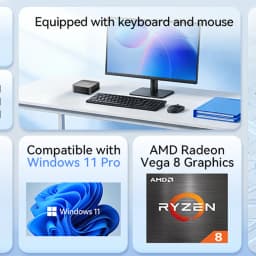 [Shipping from France] Blackview Mp50 Mini Pc Amd Ryzen 5 3500U Windows 11 Pro 16Gb Ddr4 512Gb Ssd Mini Computer Wifi 5.0