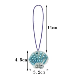 3D Beaded Patch Sequin Rhinestones Pearl Conch Cloth Patch Pendant Lanyard Decorative DIY for Bag Keychain Beading Applique